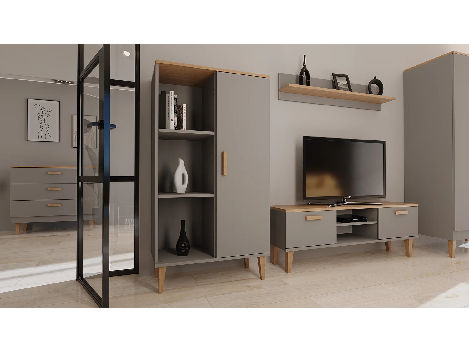 Bibliothèque Denver - Gris