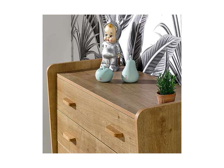 Commode 3 tiroirs grand modèle Maelyne Bois