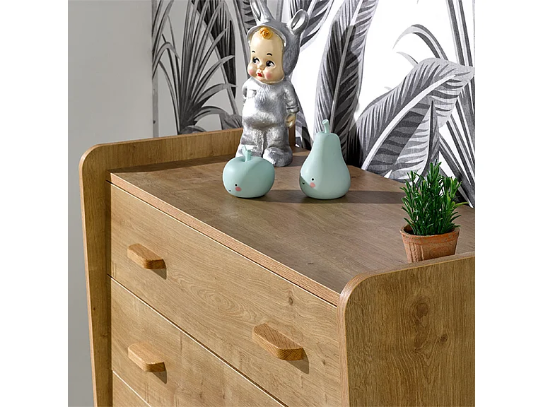 Commode 3 tiroirs grand modèle Maelyne Bois