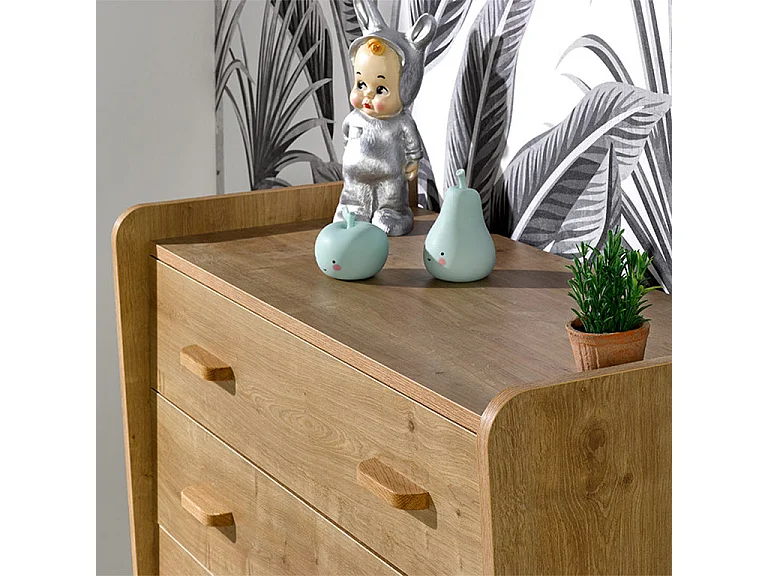 Commode 3 tiroirs grand modèle Maelyne Bois