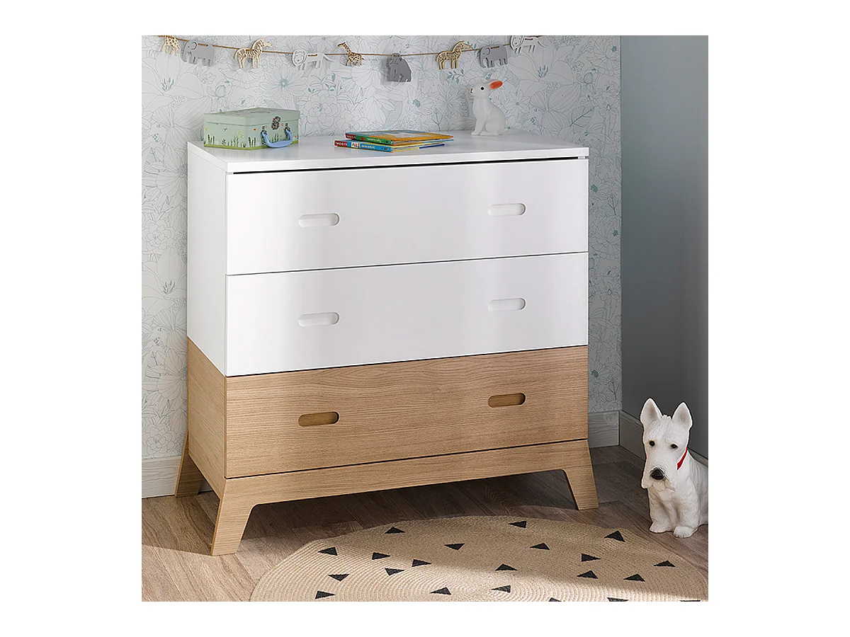 Commode Bébé-Junior Provence Archipel Blanc Chêne