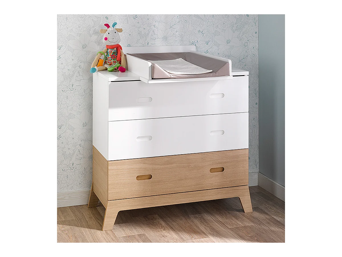 Commode Bébé-Junior Provence Archipel Blanc Chêne