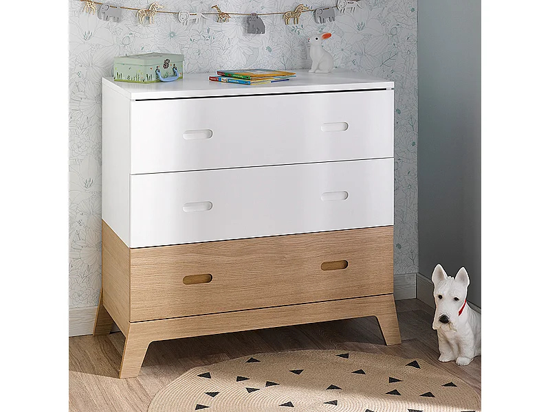 Commode Bébé-Junior Provence Archipel Blanc Chêne