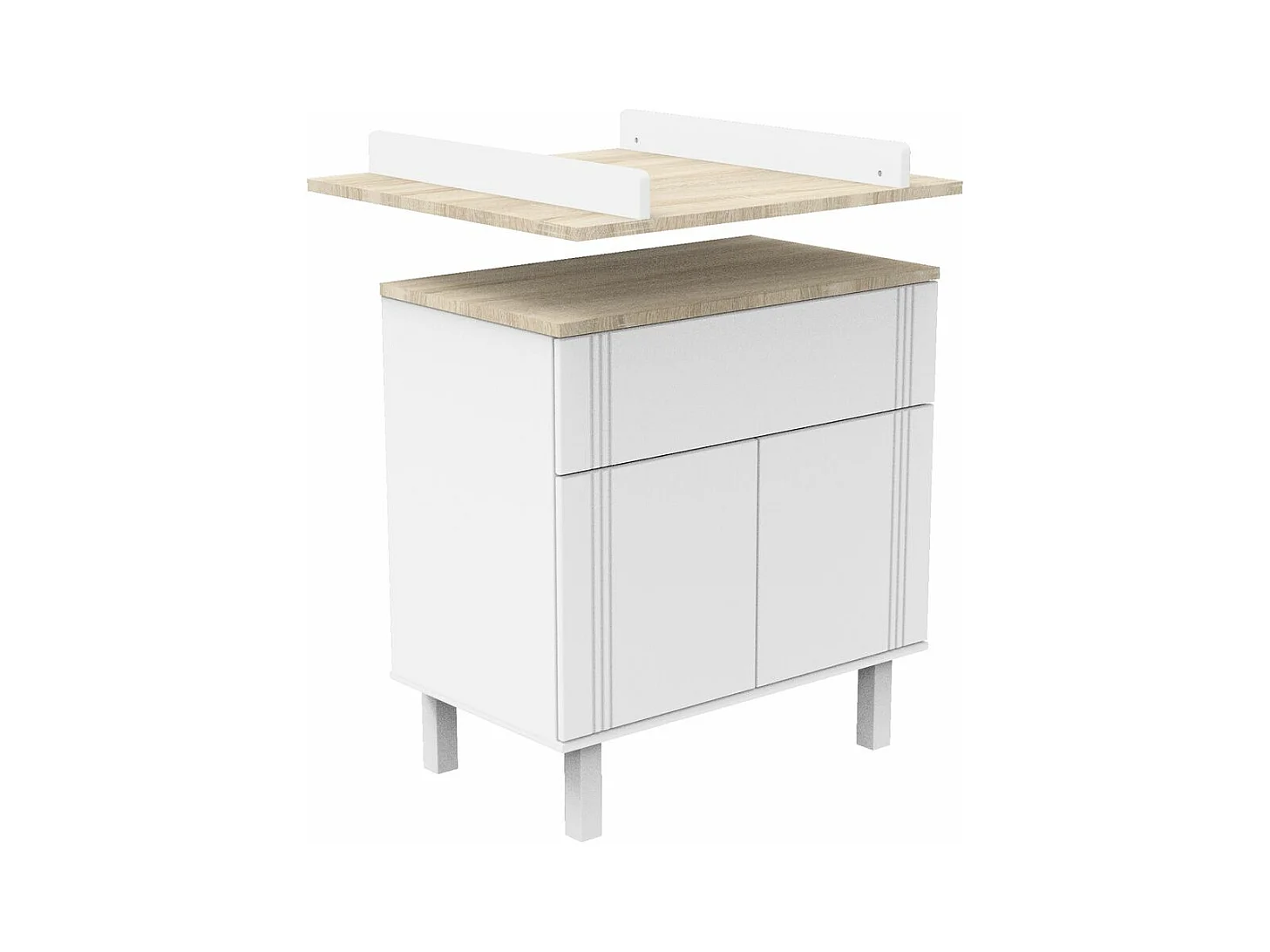 Plan à langer Eléonore - Blanc