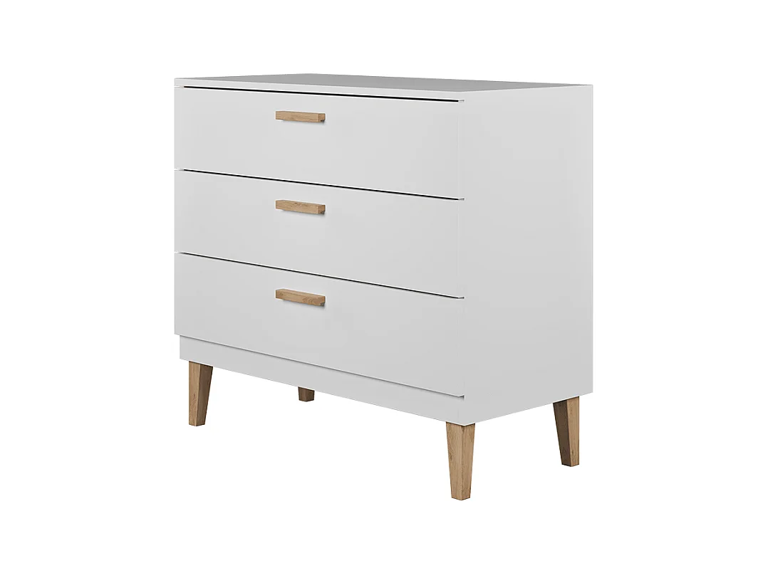 Kocot Kids Kubi Commode met 3 laden - Wit