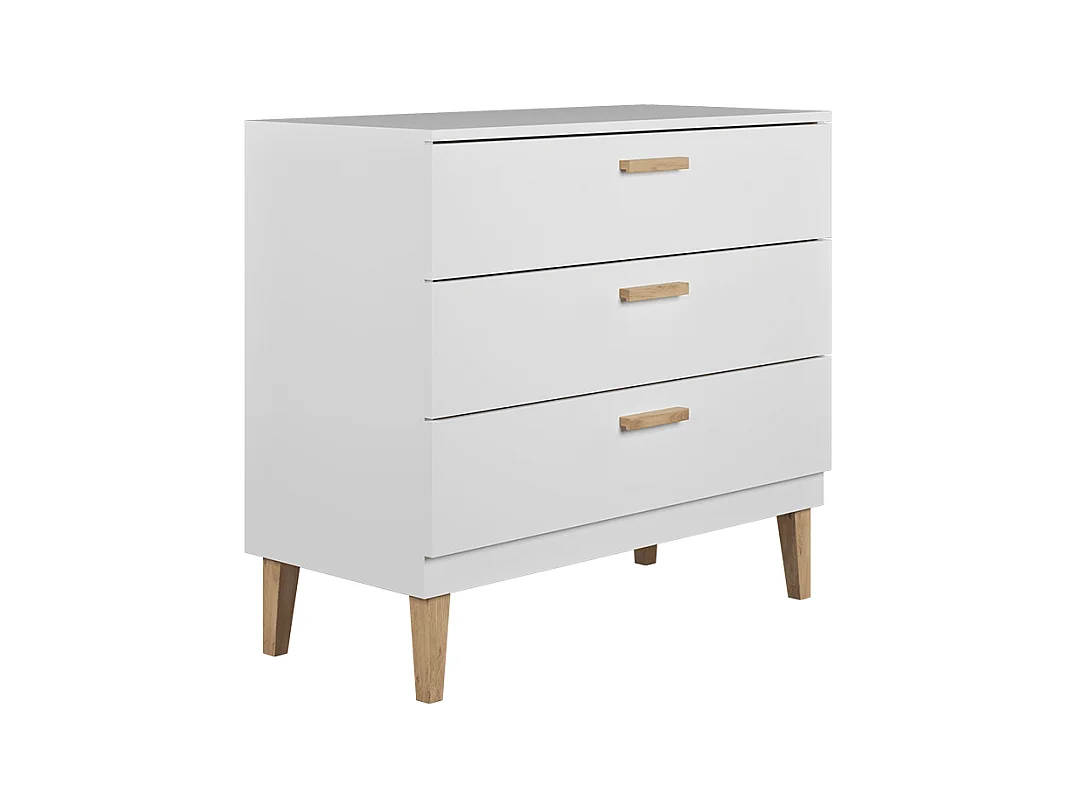 Kocot Kids Kubi Commode met 3 laden - Wit