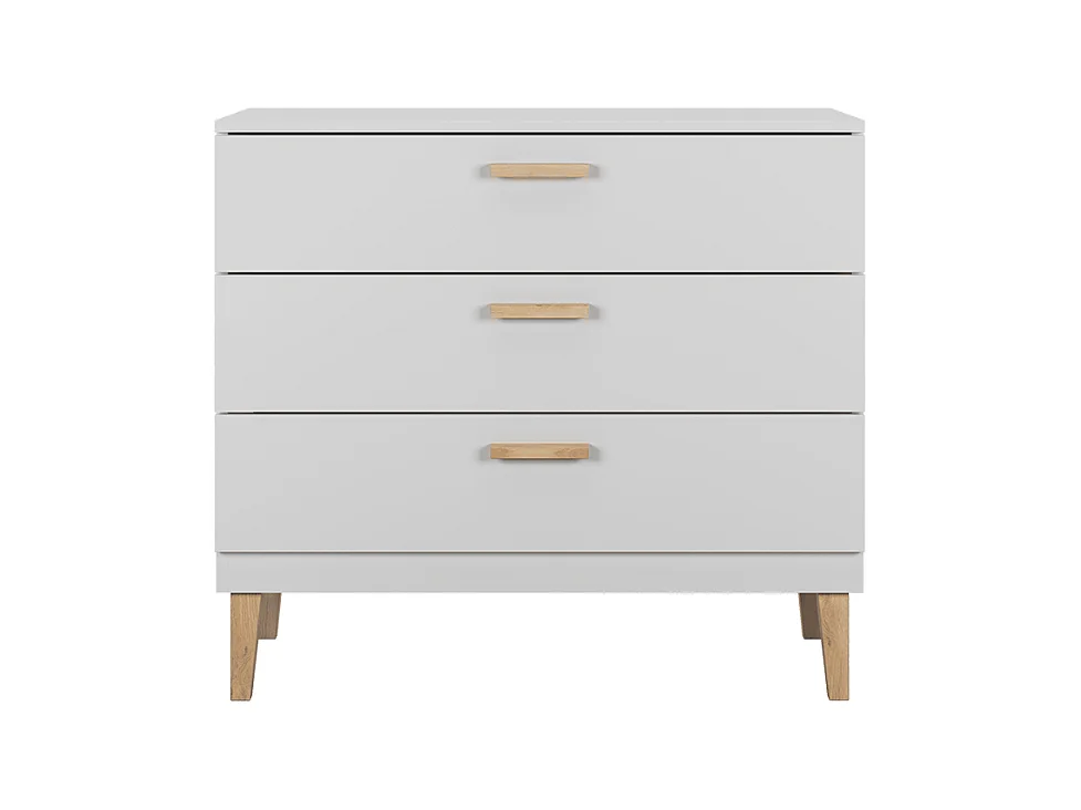 Commode 3 tiroirs Kubi - Blanc