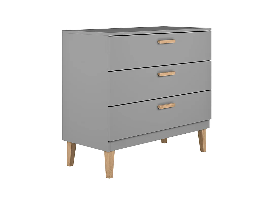 Kommode mit 3 Schubladen Kocot Kids Kubi - Grau