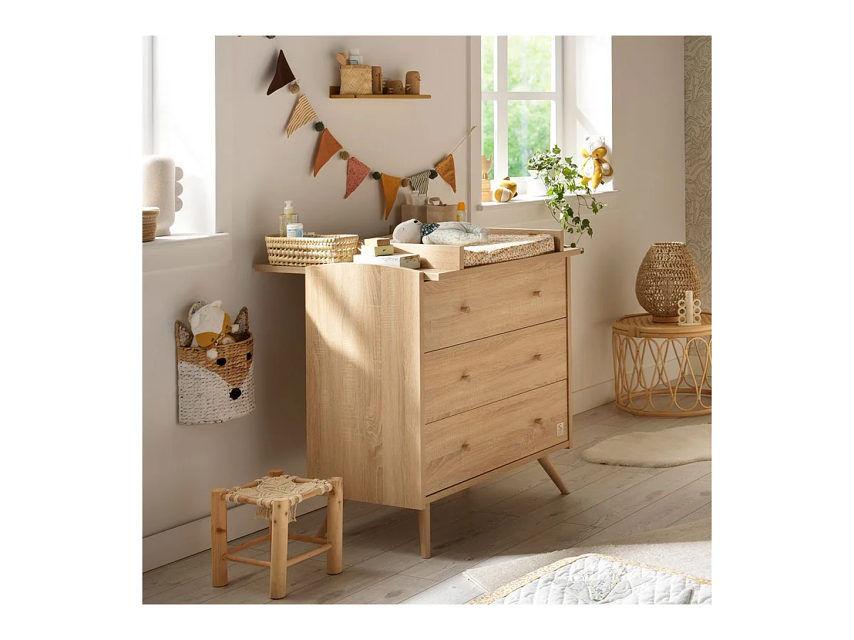 Commode 3 tiroirs Access - Bois de chêne