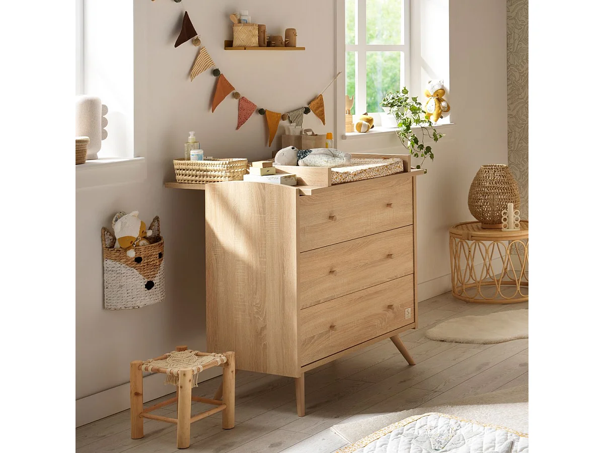 Commode 3 tiroirs Access - Bois de chêne