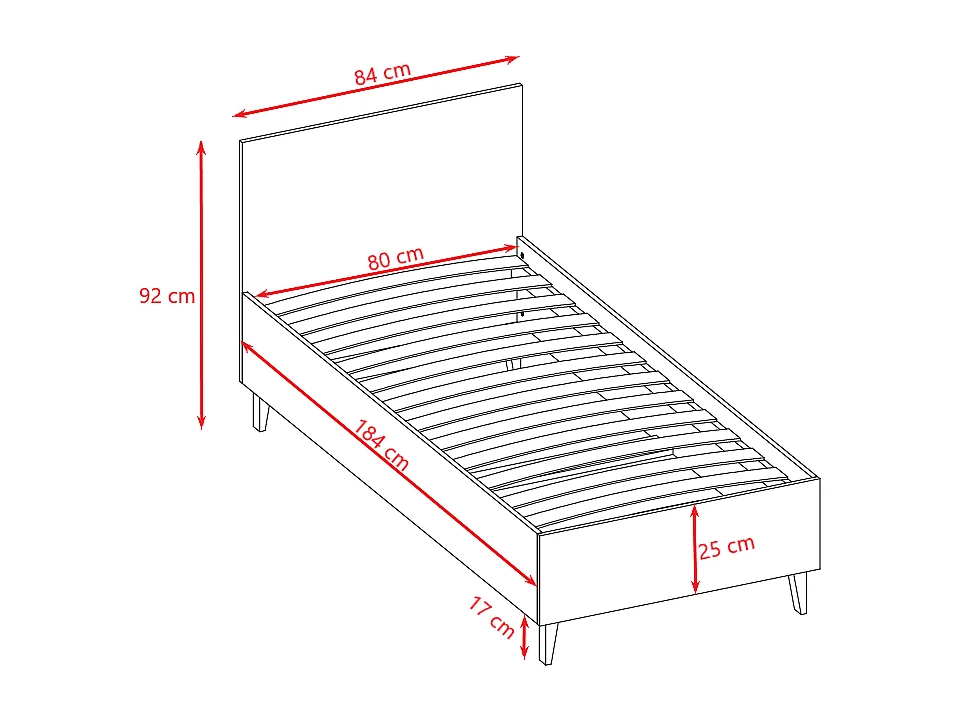 Lit enfant 80x180 Kubi - Blanc