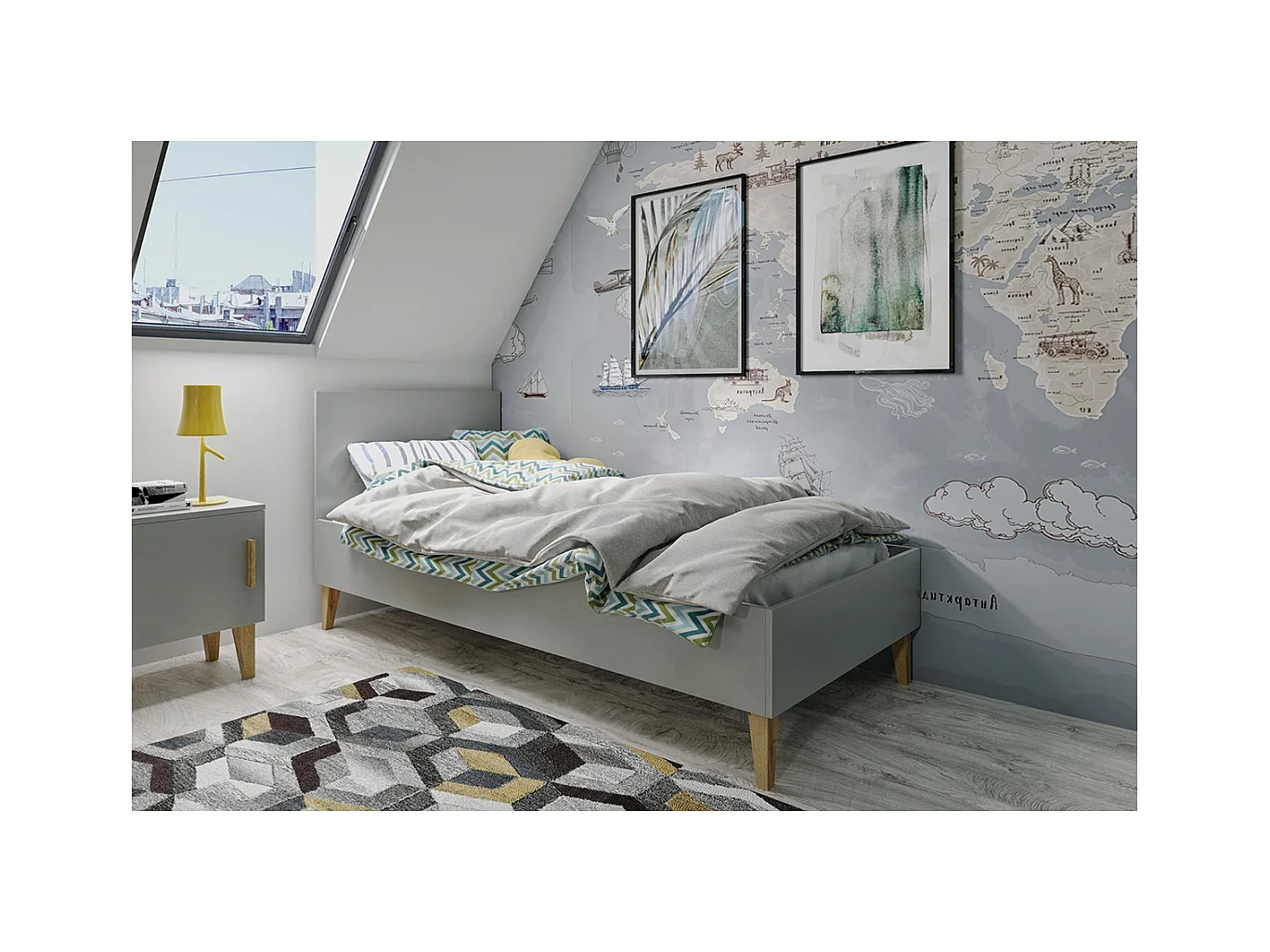 Kinderbett Kubi ohne Schublade ohne Matratze