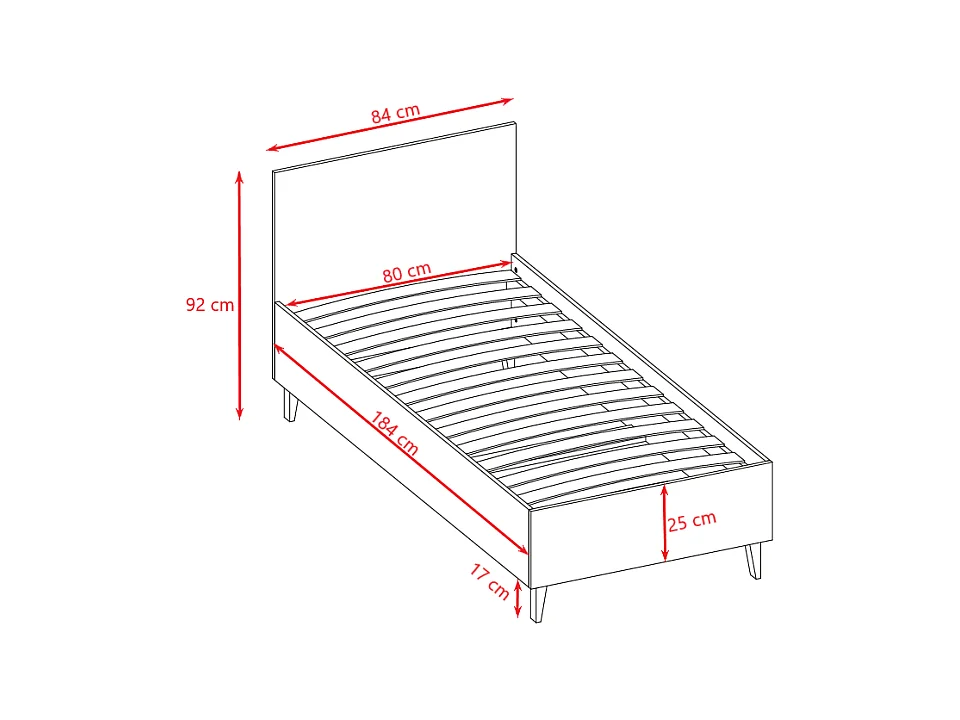 Kinderbett Kubi ohne Schublade ohne Matratze