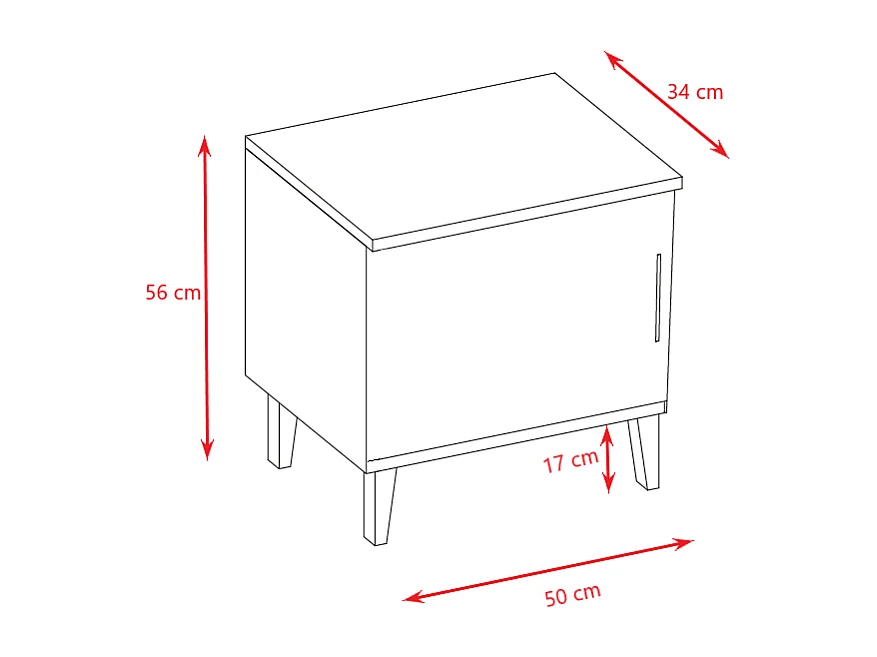 Dziecięcy stolik nocny Kubi - Perle