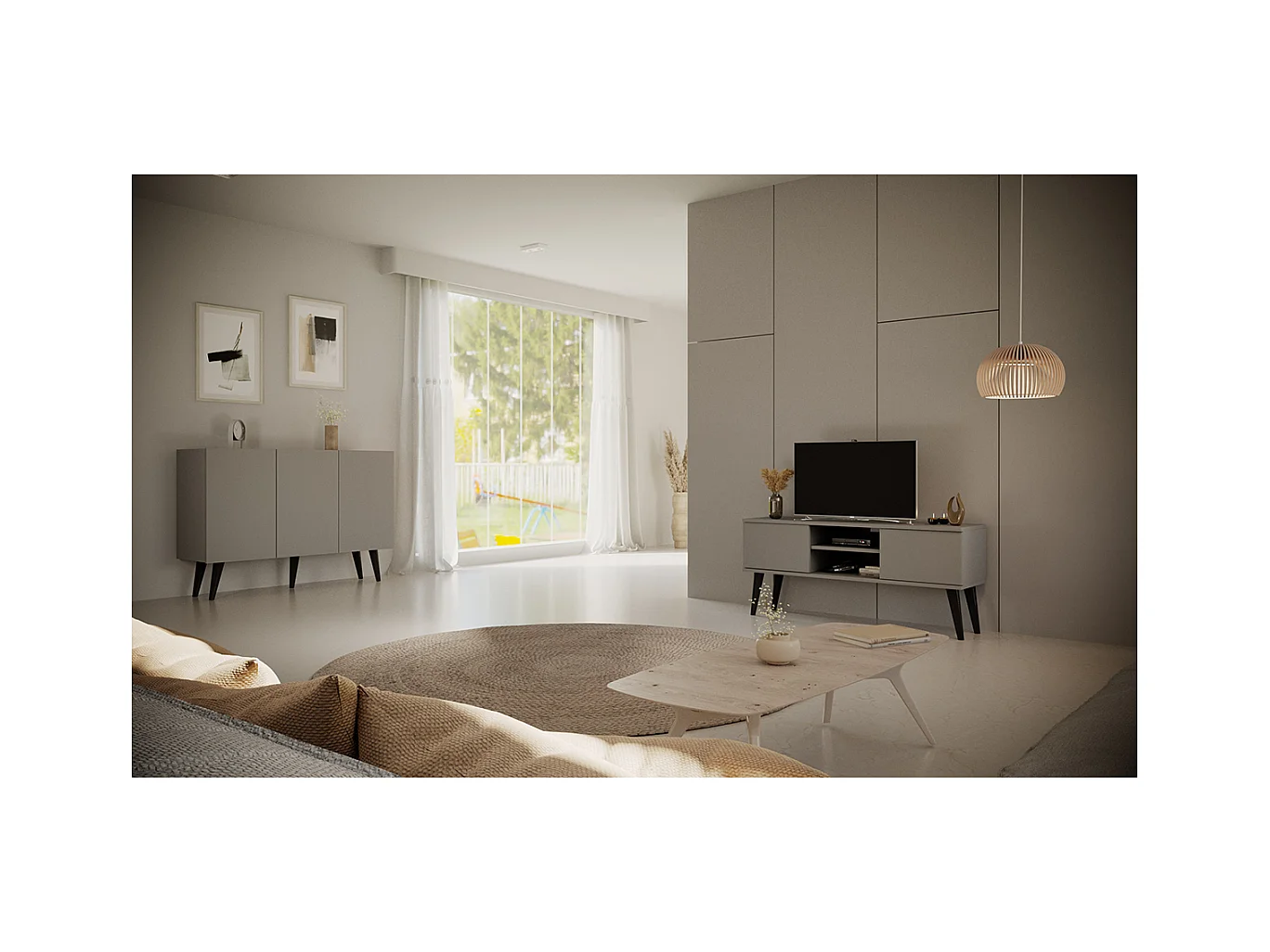 Szafka RTV TORONTO 120 szara