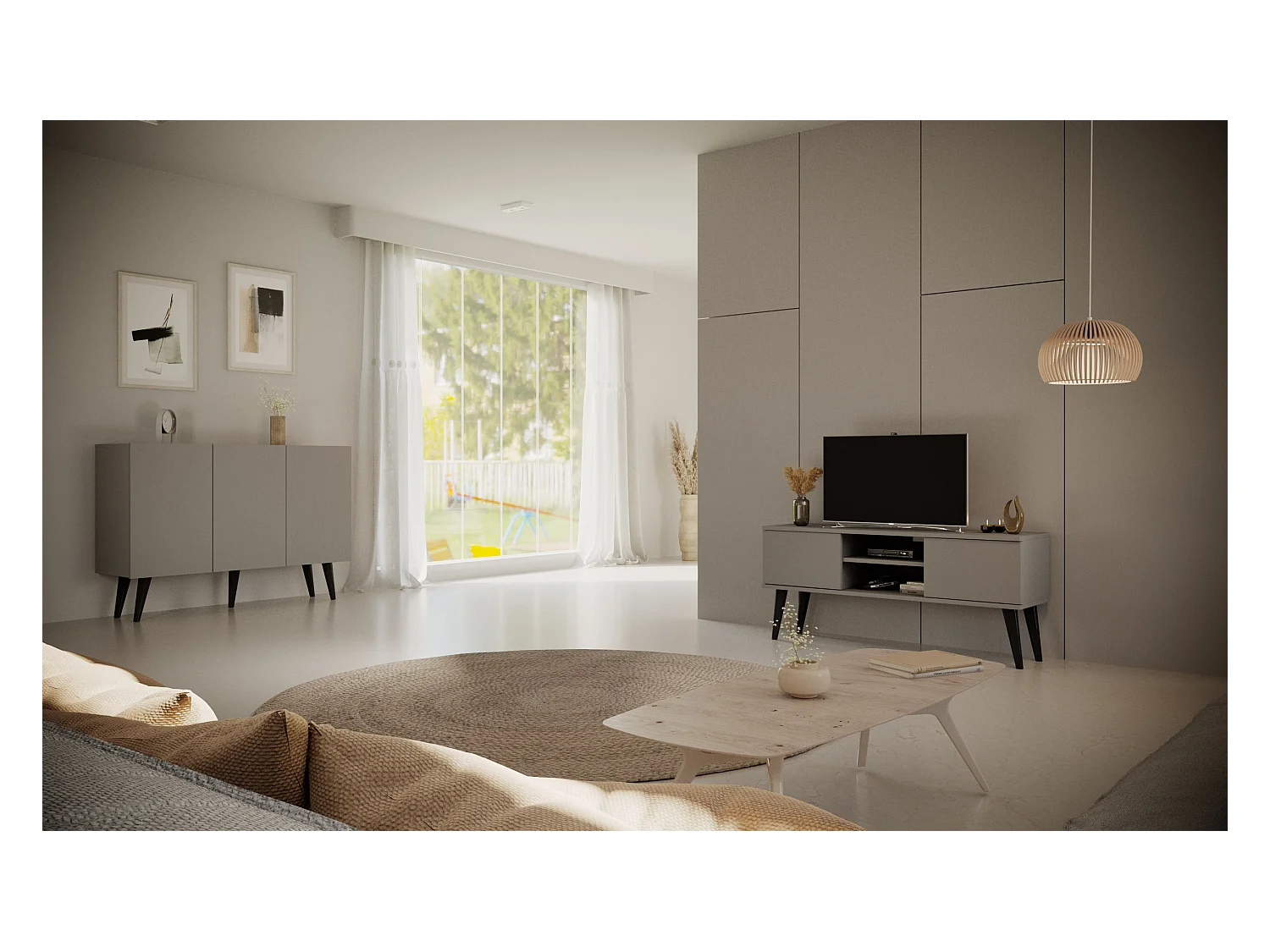 Szafka RTV TORONTO 120 szara