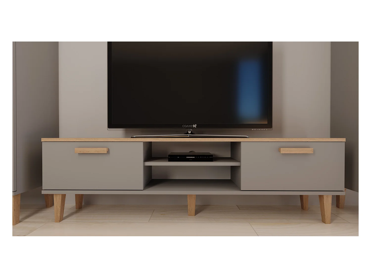 Szafka RTV DENVER 160 szara/hikora