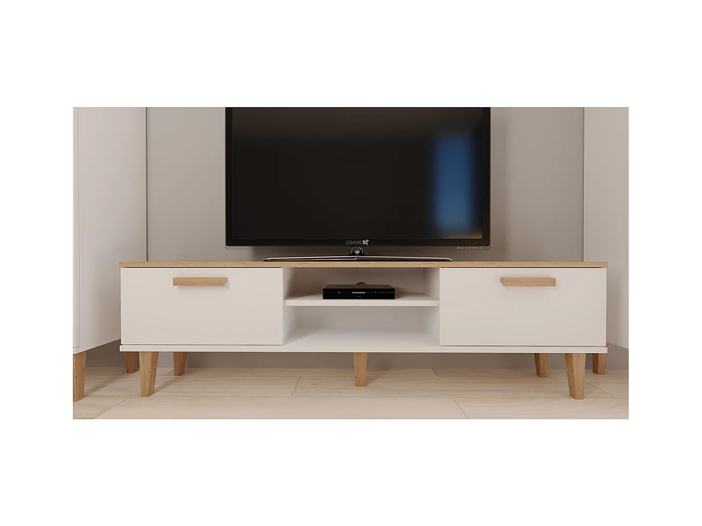 TV-Möbel 160 cm Denver - Weiß