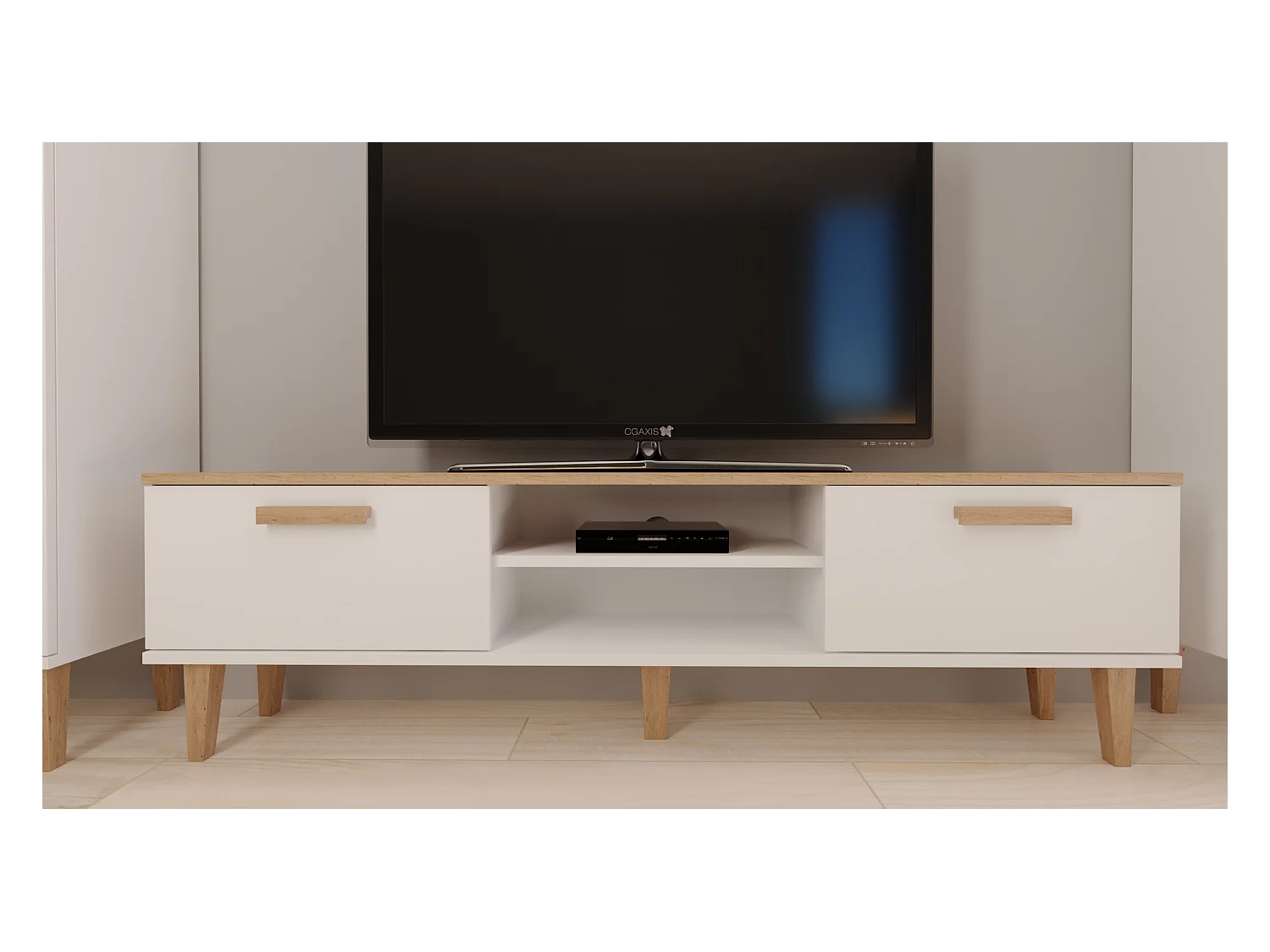 TV-Möbel 160 cm Denver - Weiß