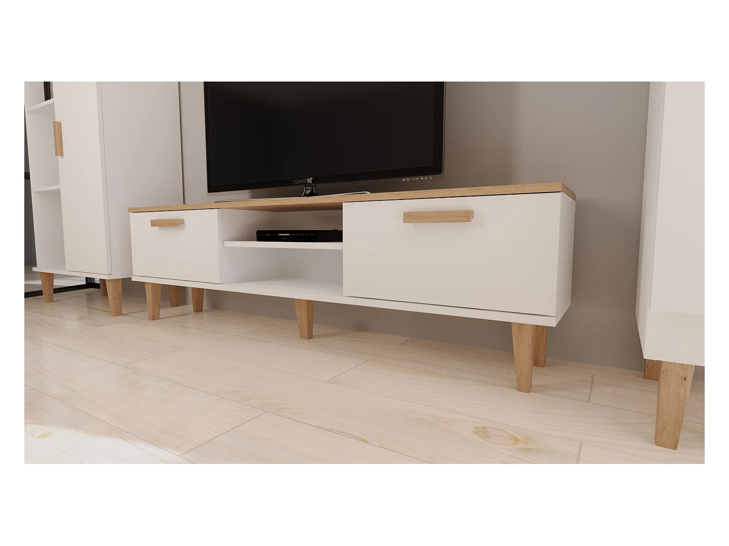 TV-Möbel 160 cm Denver - Weiß