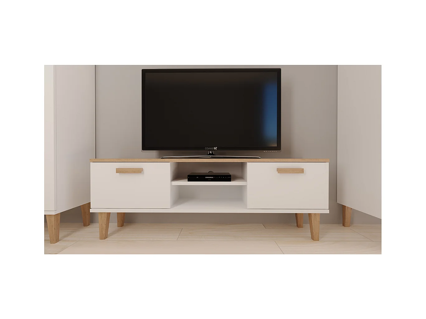 TV-Möbel 120 cm Denver - Weiß