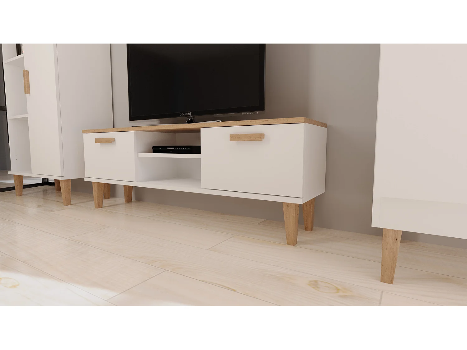 TV-Möbel 120 cm Denver - Weiß