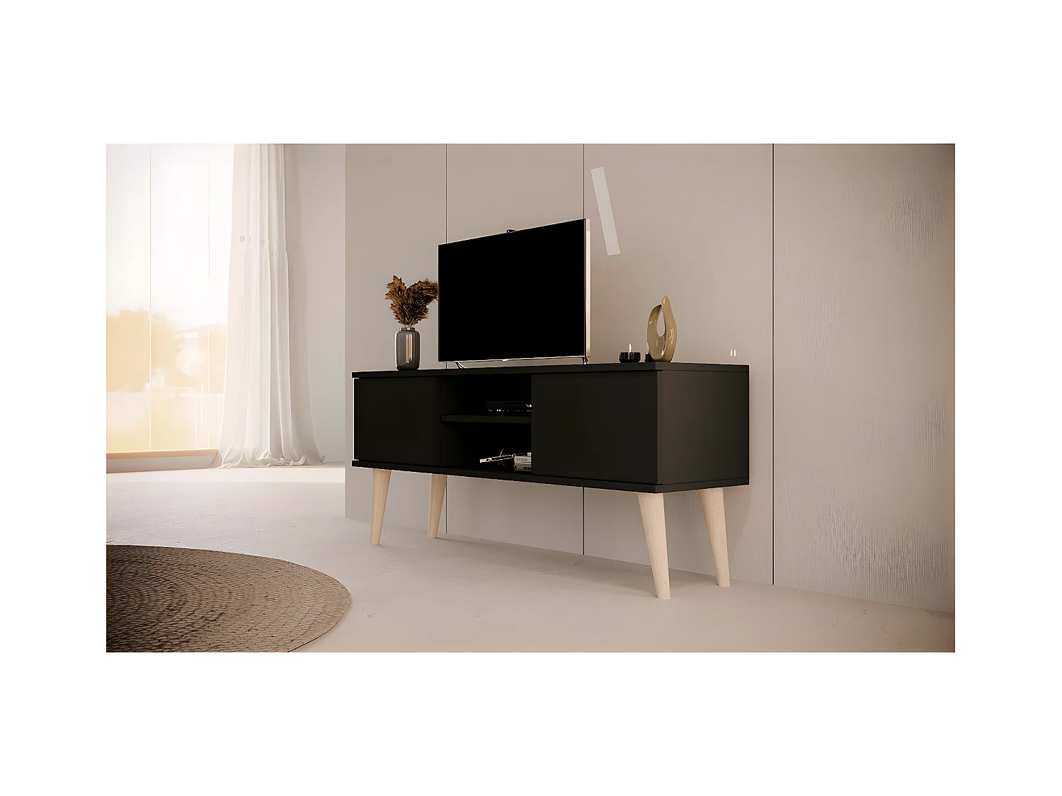 Toronto 120 cm TV-meubel - Zwart