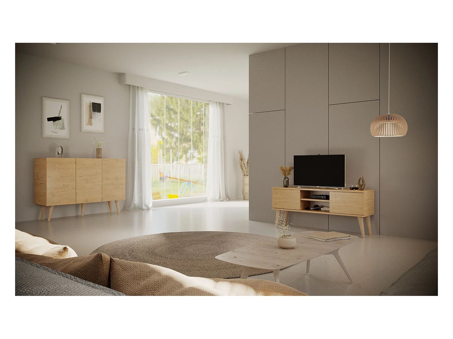 Szafka RTV TORONTO 160 dąb artisan