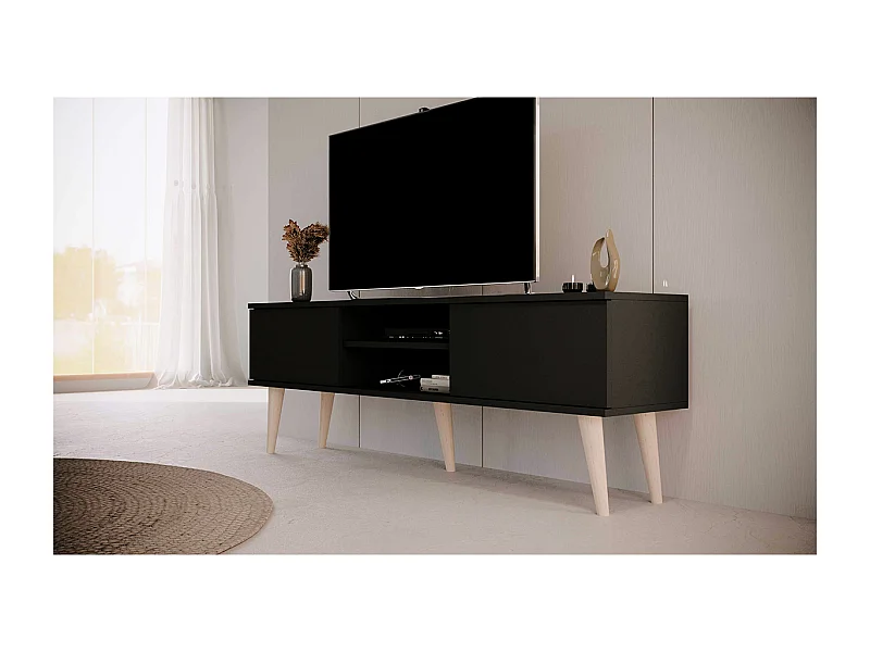 TV-Möbel 160 cm Toronto - Schwarz