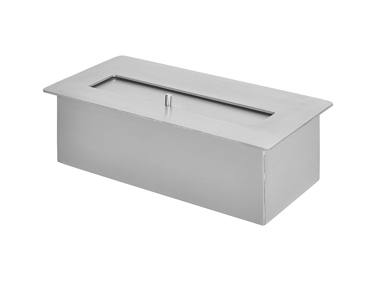 Chimenea mural de bioetanol de doble fuego en plateado SAPHIRA