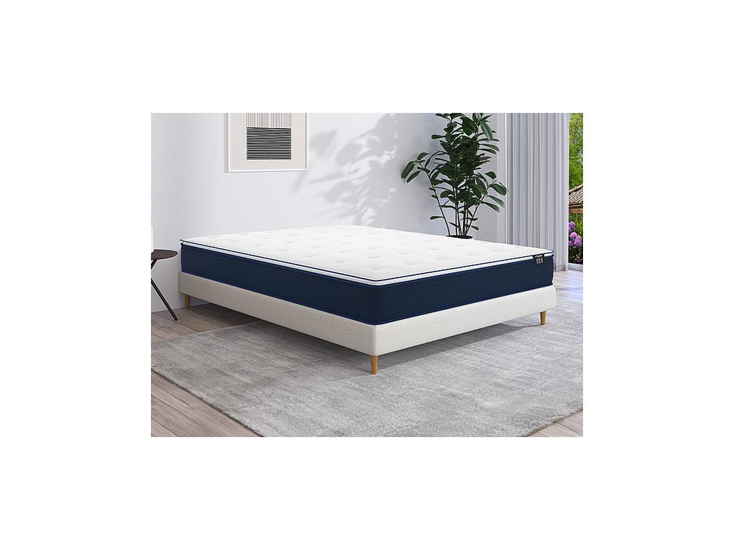 Matelas 120 x 190 cm ressorts ensachés et surmatelas intégré ép.24cm - ALTIER de YSMÉE