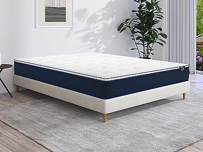 Taschenfederkernmatratze mit Übermatratze - 1 Zone - Härtegrad 3 - 120 x 190 cm - Stärke 24 cm - ALTIER von YSMÉE