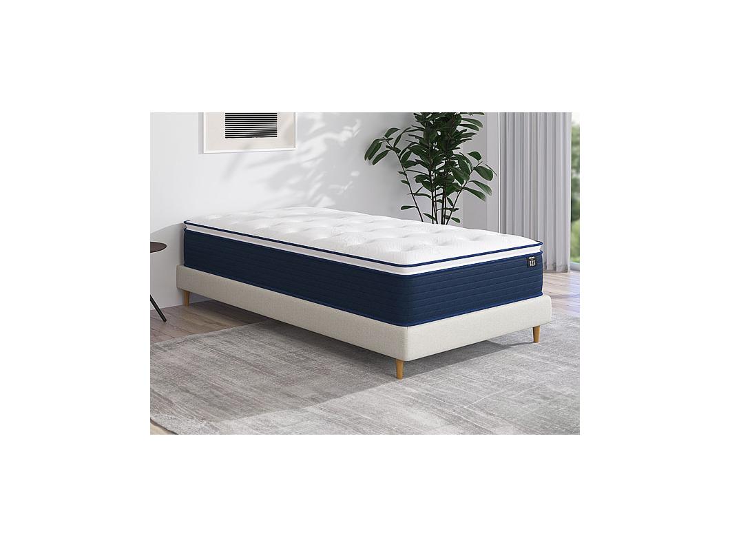 Matelas 90 x 190 cm ressorts ensachés et surmatelas intégré ép.24cm - ALTIER de YSMÉE
