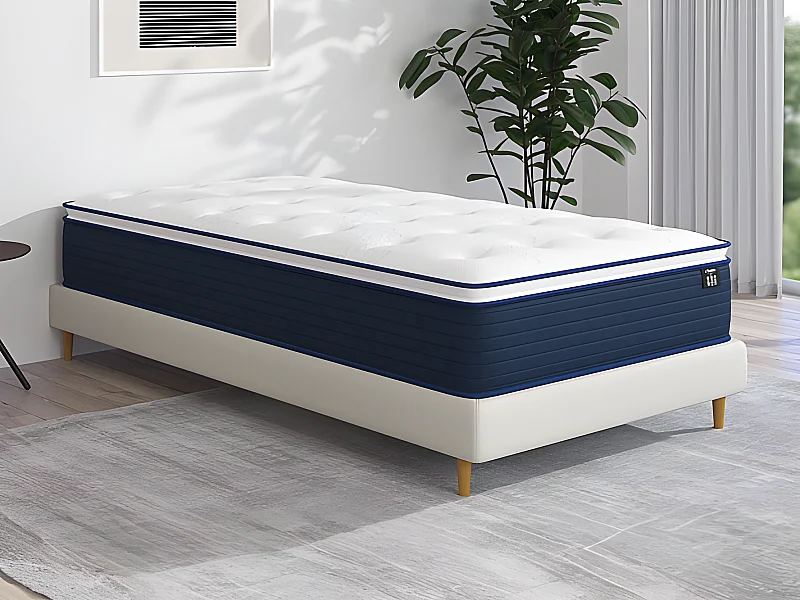 Matelas 80 x 200 cm ressorts ensachés et surmatelas intégré ép.24cm - ALTIER de YSMÉE