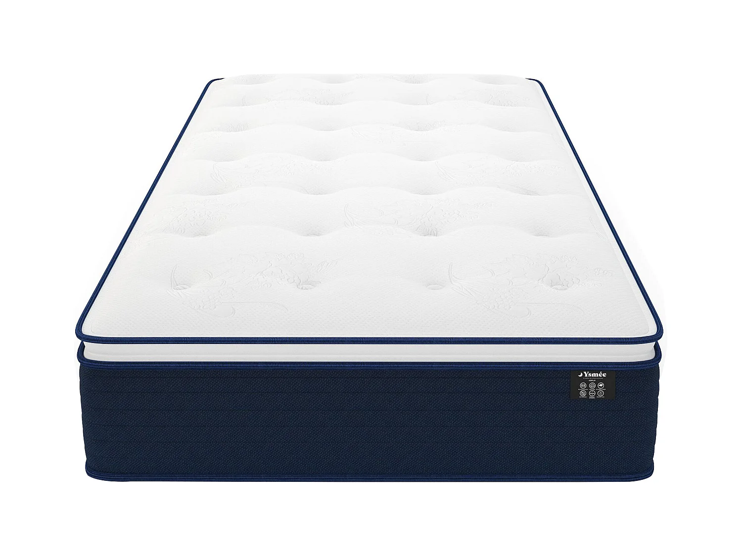 Matras 80 x 190 cm met pocketveren en geïntegreerd dekmatras dikte 24 cm - ALTIER van YSMÉE