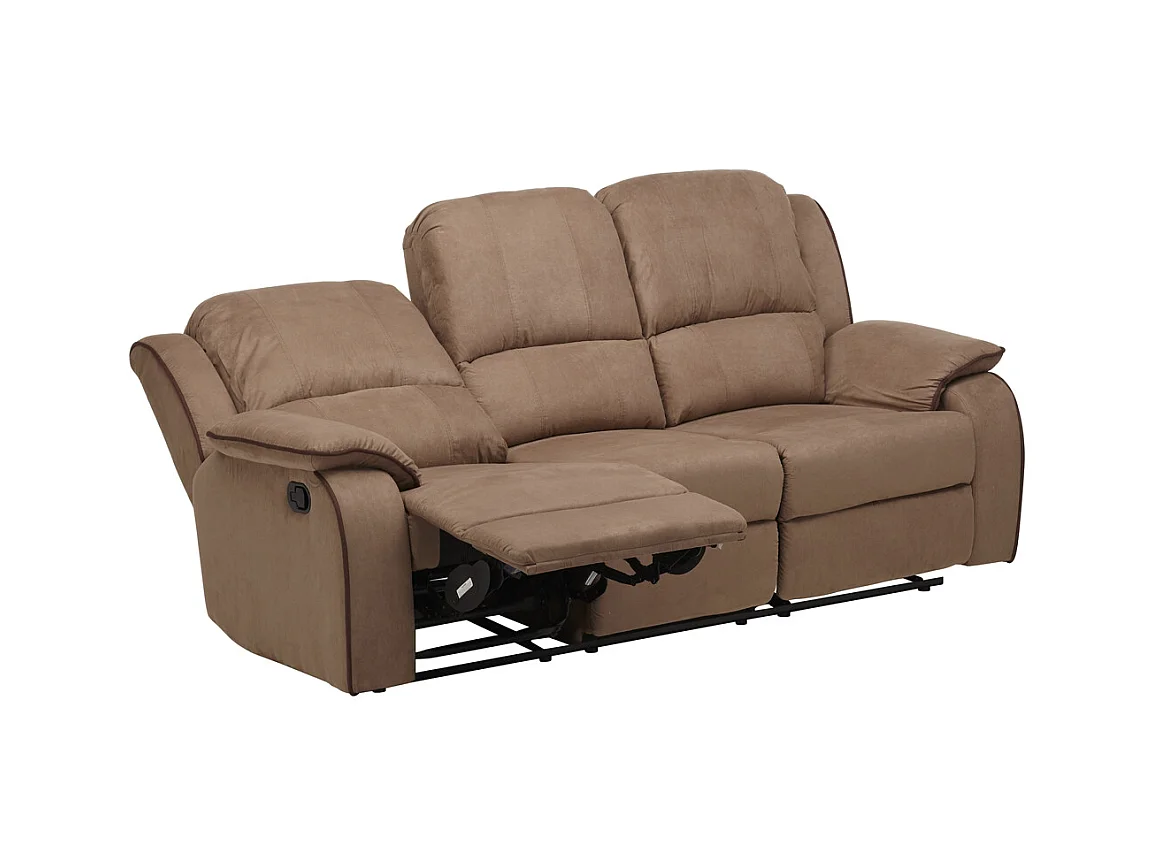 3-personers sofa og en lænestol i HERNANI mikrofiber - Taupe