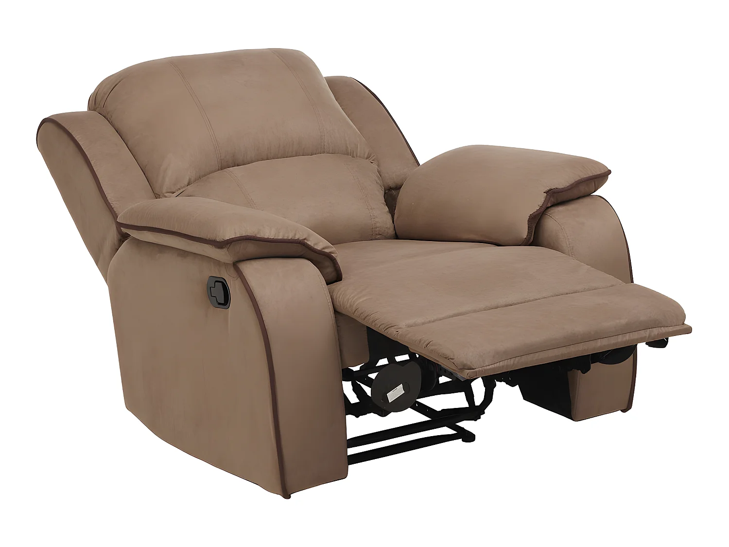 Canapés 3 places 2 places et un fauteuil relax en microfibre HERNANI - Taupe