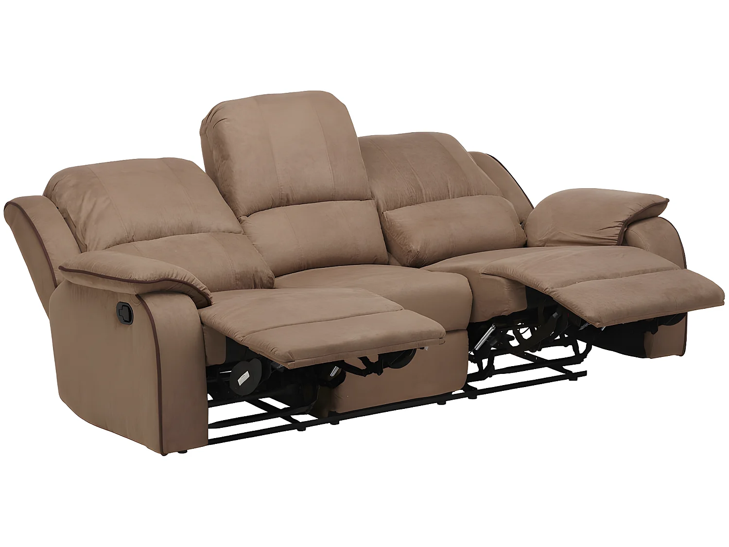 Couchgarnitur Relax 3+2+1 - Microfaser - Taupe - HERNANI