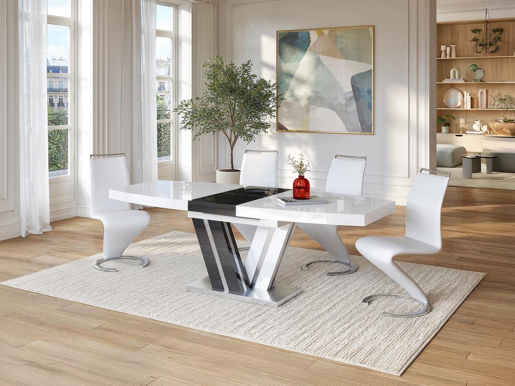Stuhl Freischwinger 2er-Set - Kunstleder - Weiß - TWIZY günstig online kaufen