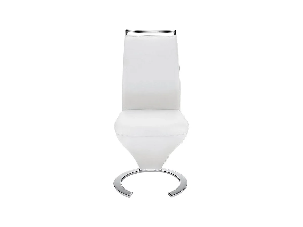 Lot de 2 chaises TWIZY - Simili Blanc