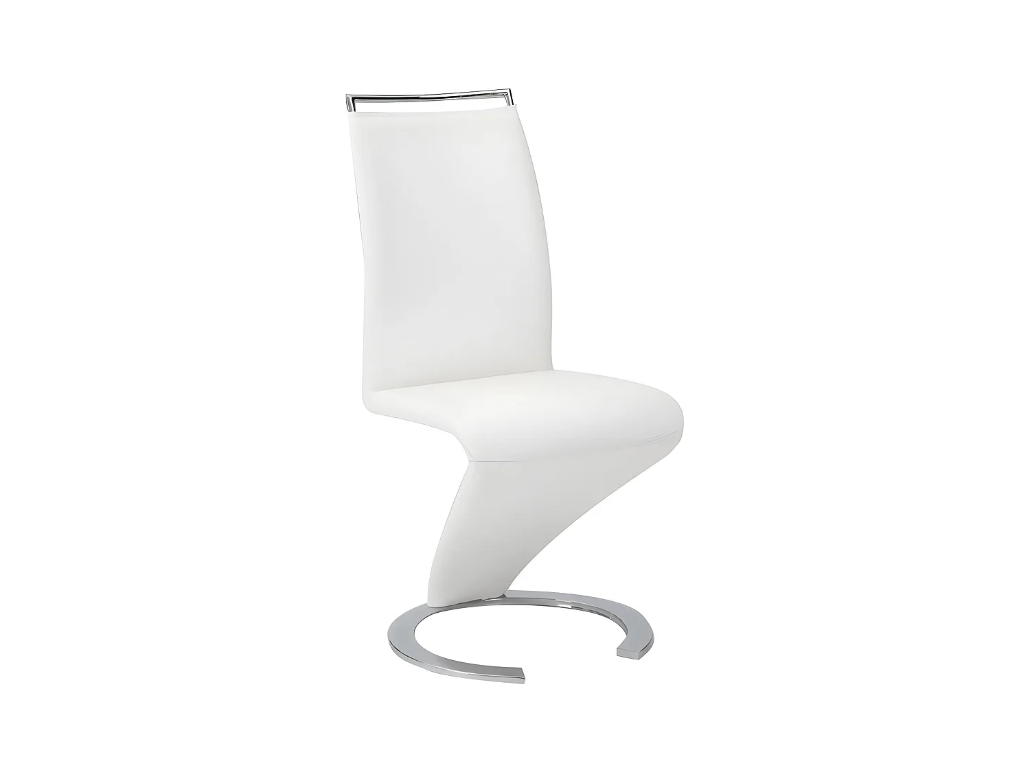 Lot de 2 chaises TWIZY - Simili Blanc
