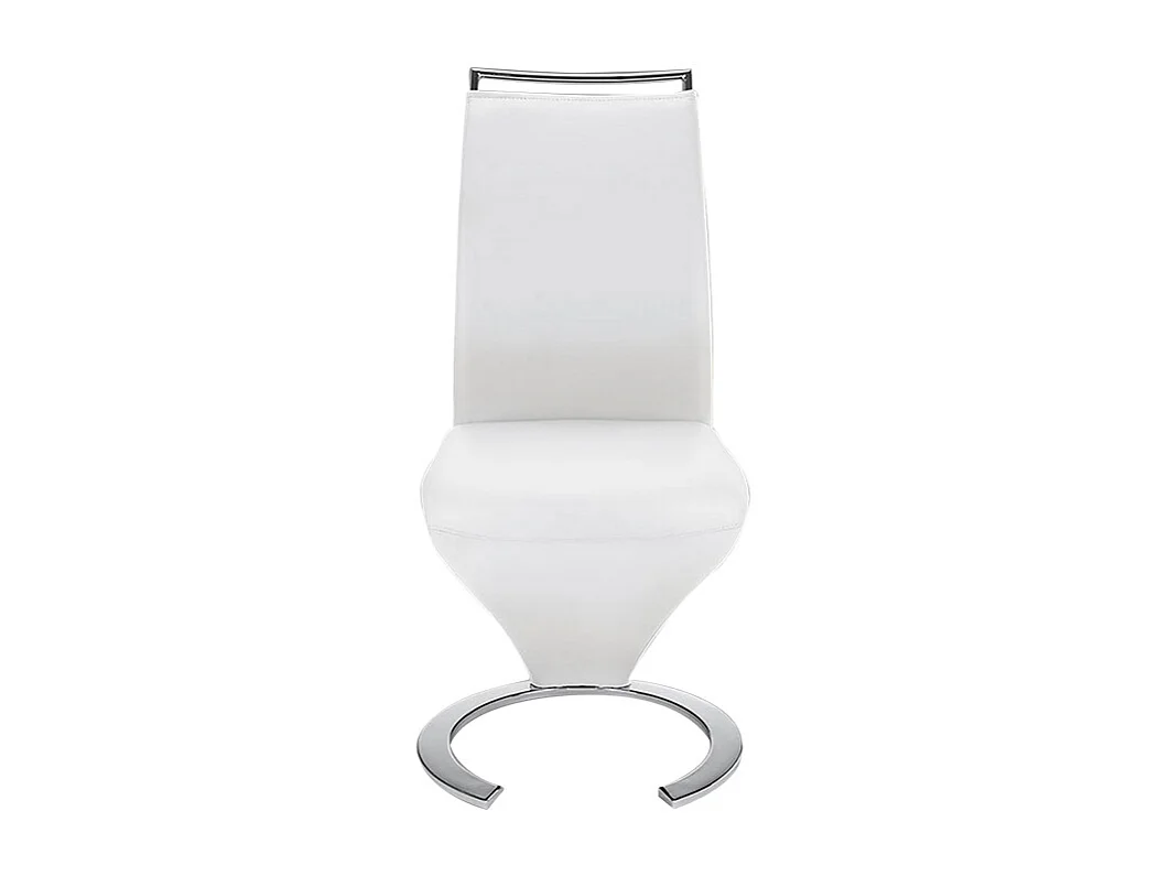Lot de 2 chaises TWIZY - Simili Blanc