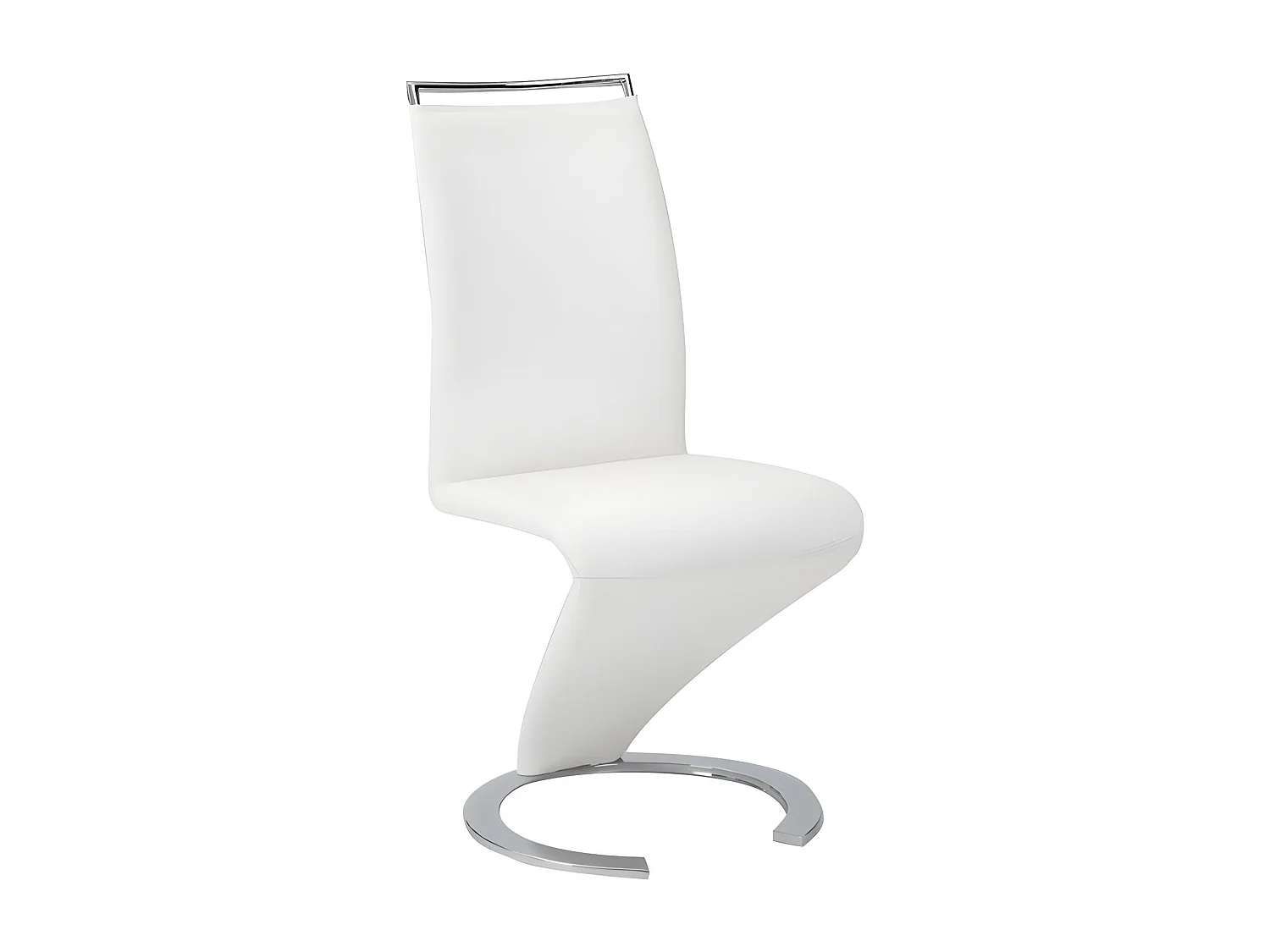 Lot de 2 chaises TWIZY - Simili Blanc