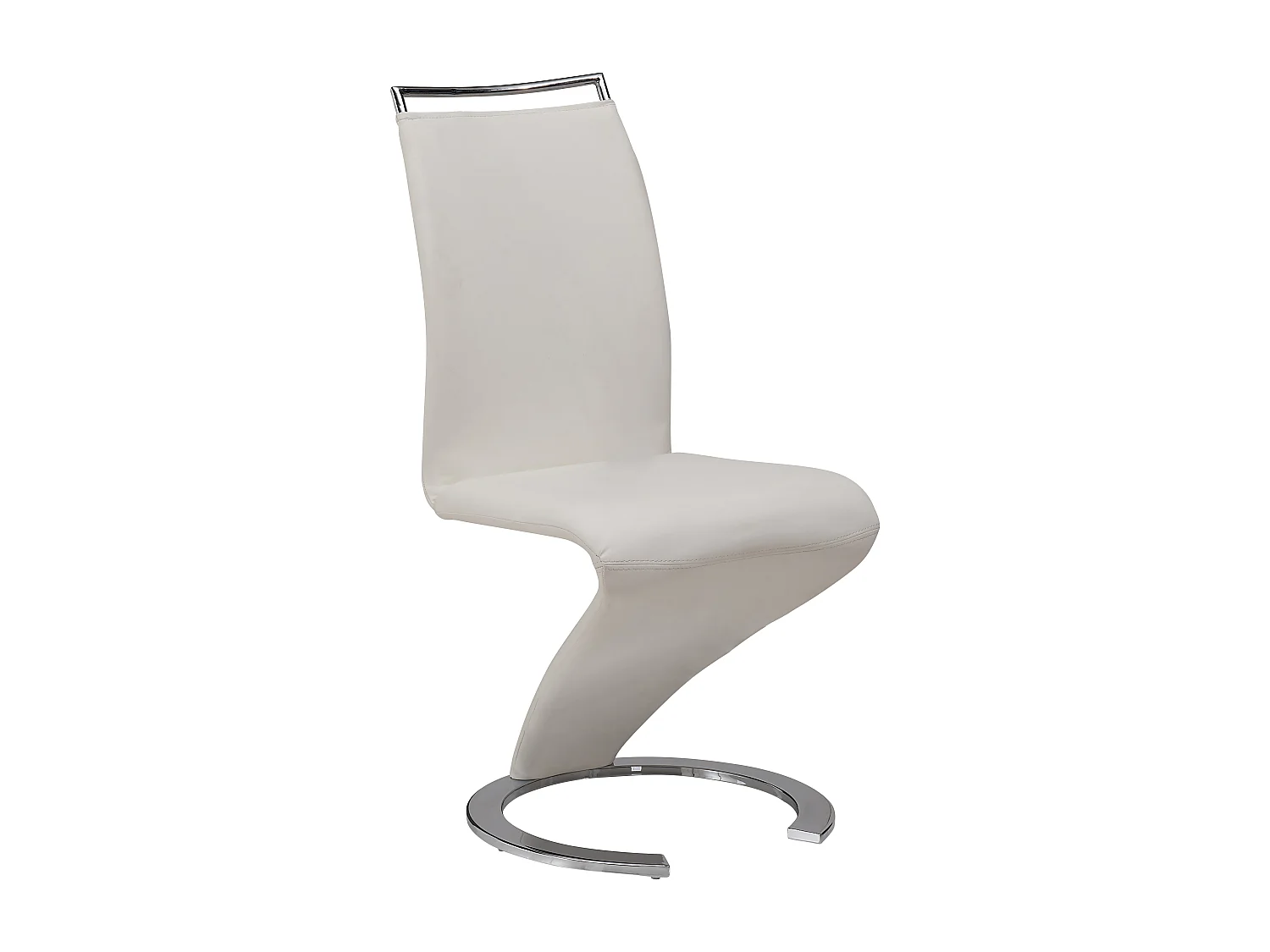 Lot de 2 chaises TWIZY - Simili Blanc