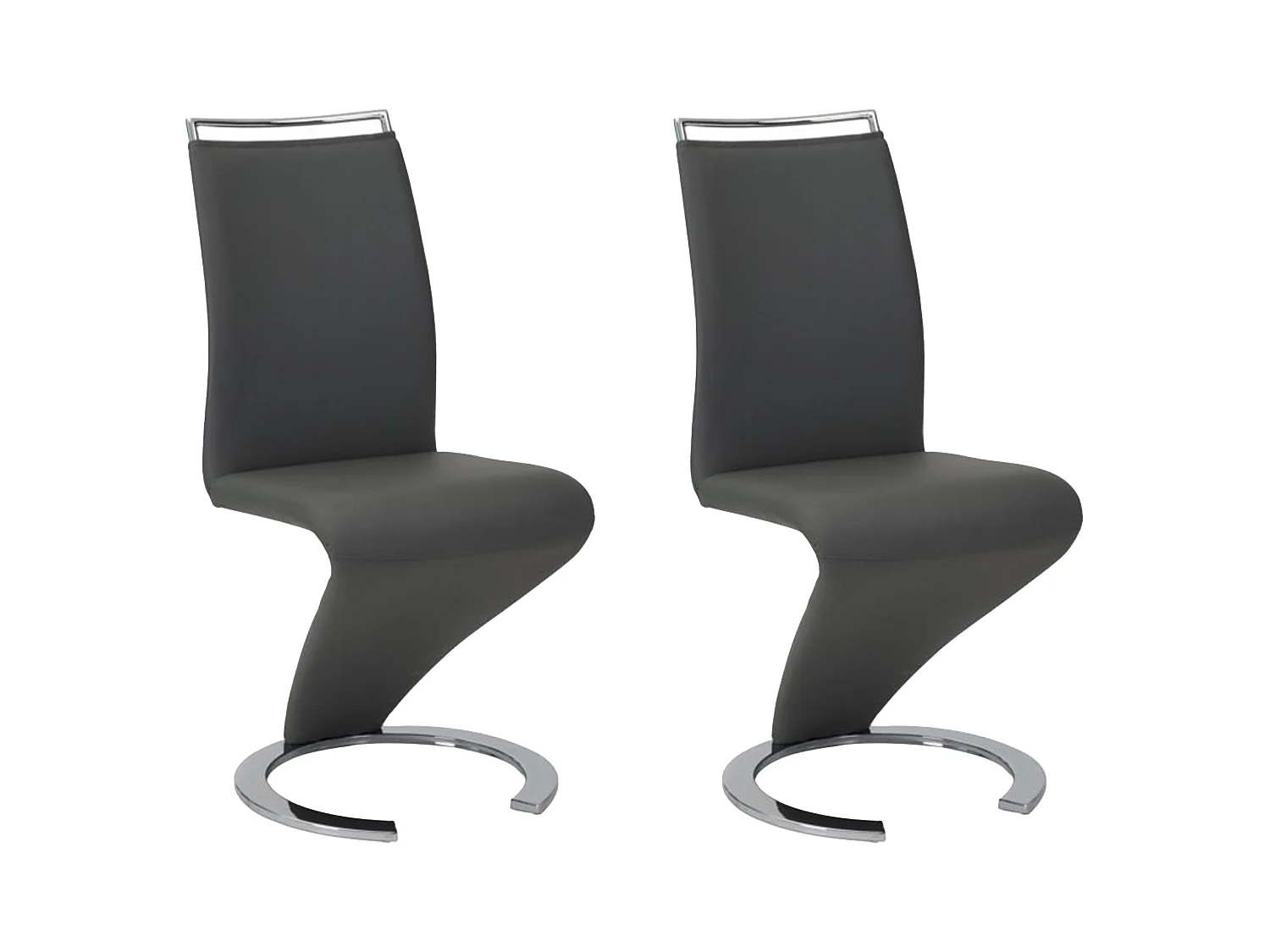 Lot de 2 chaises TWIZY - Simili Noir