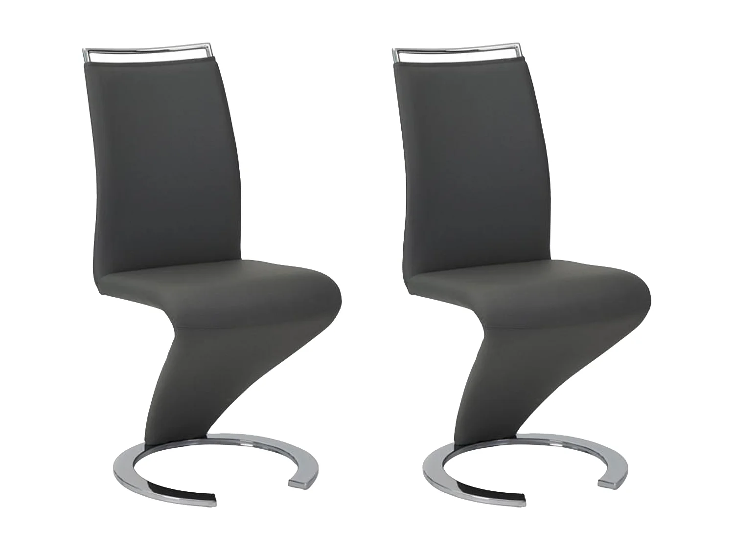 Lot de 2 chaises TWIZY - Simili Noir