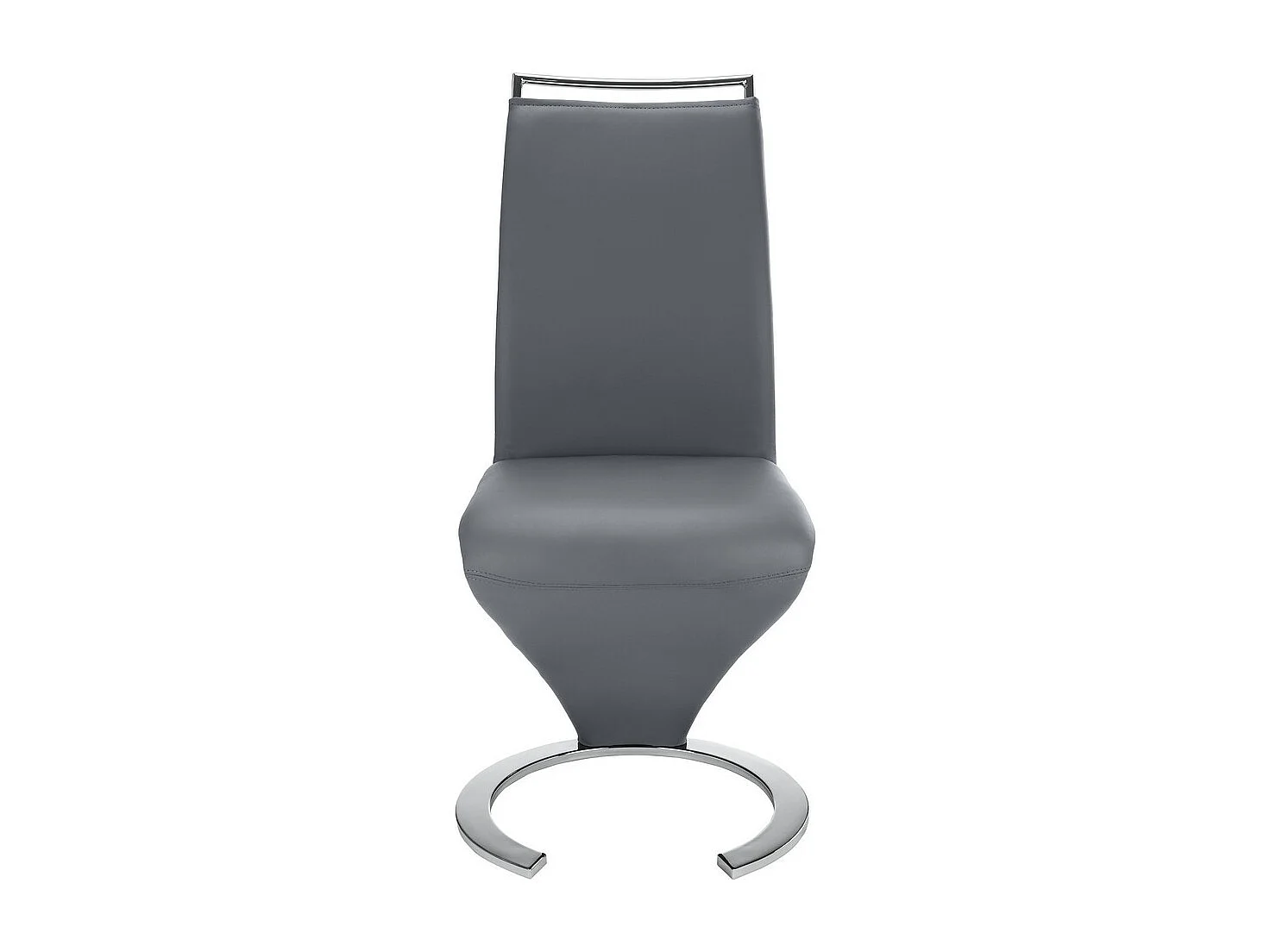 Lot de 2 chaises TWIZY - Simili gris