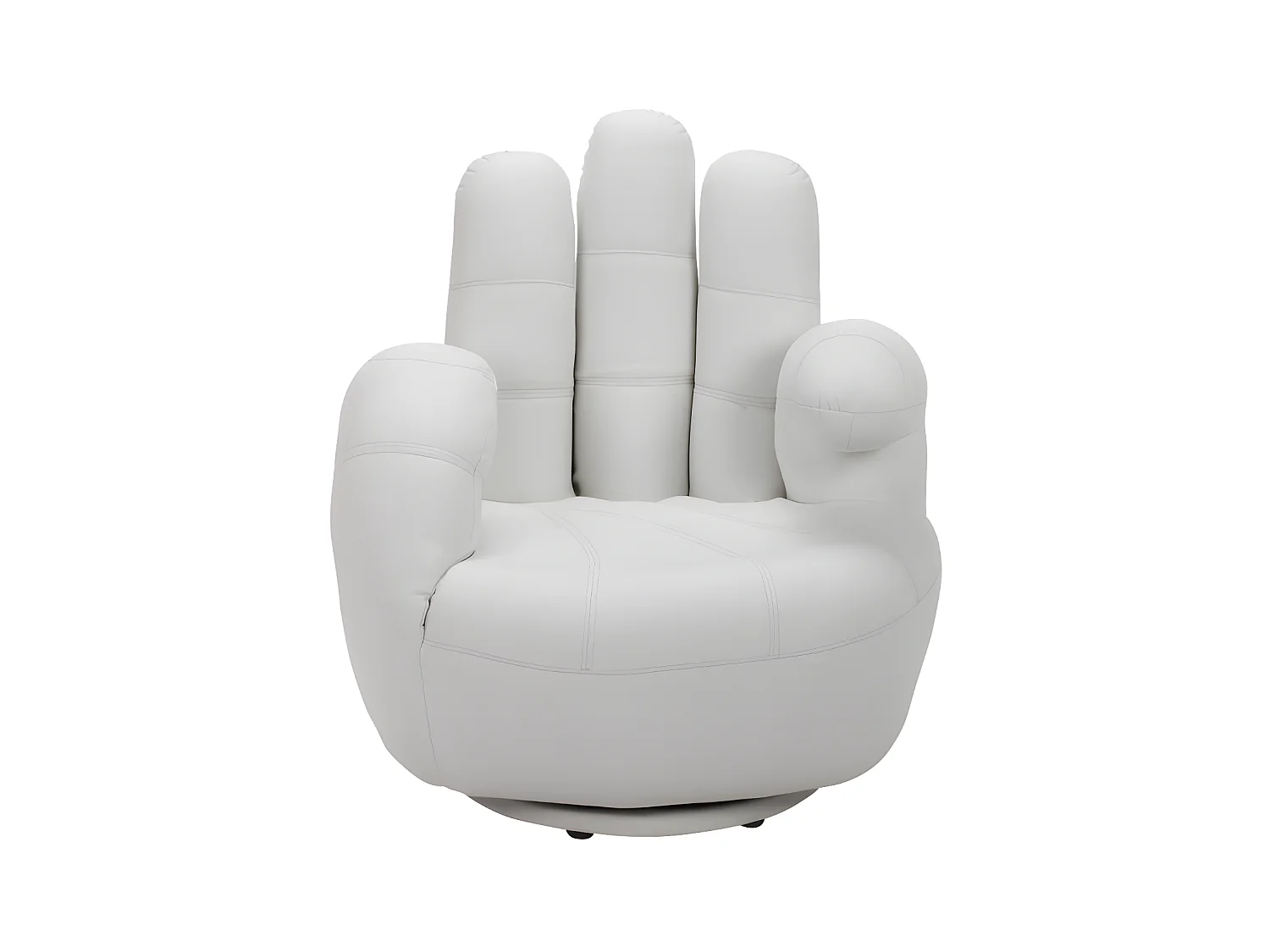Sillón mano giratorio CATCHY - Piel sintética - Blanco