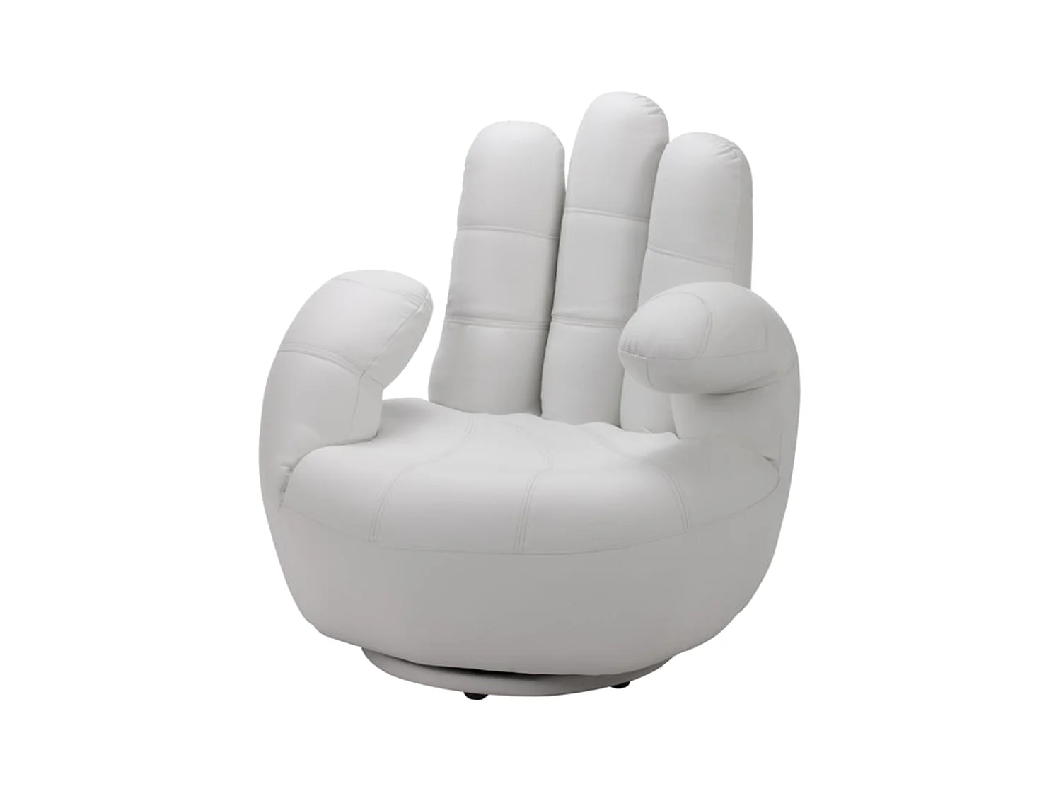 Sillón mano giratorio CATCHY - Piel sintética - Blanco