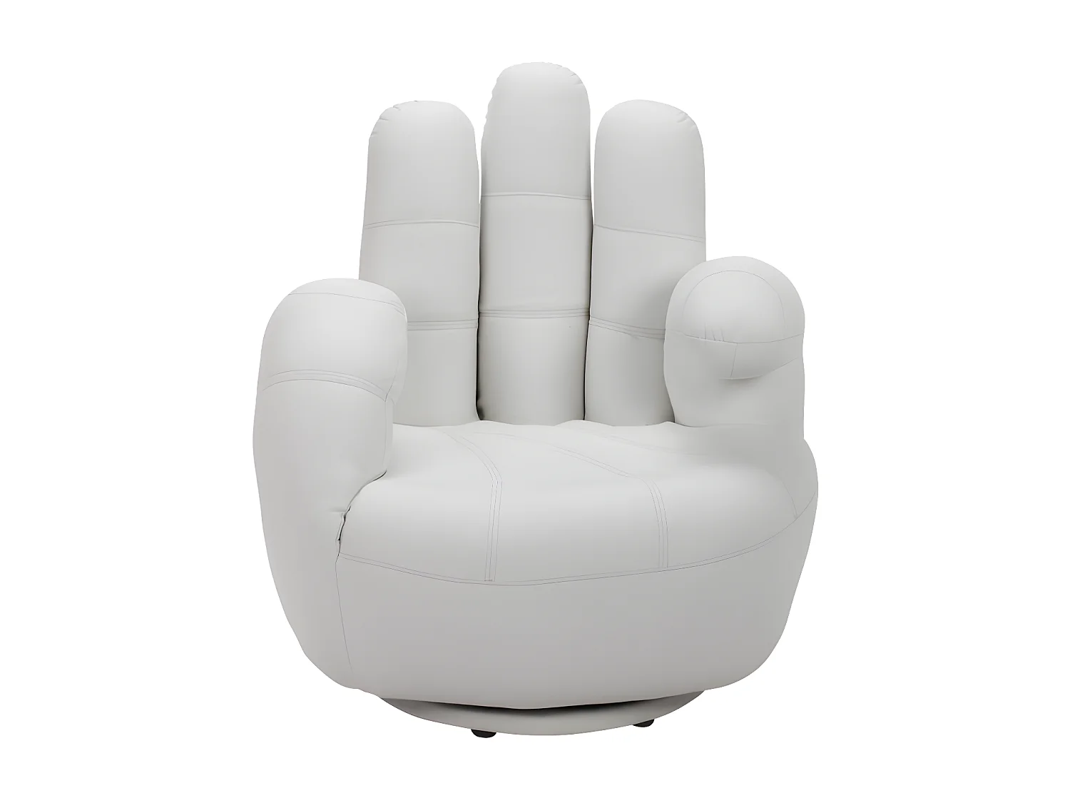 Sillón mano giratorio CATCHY - Piel sintética - Blanco